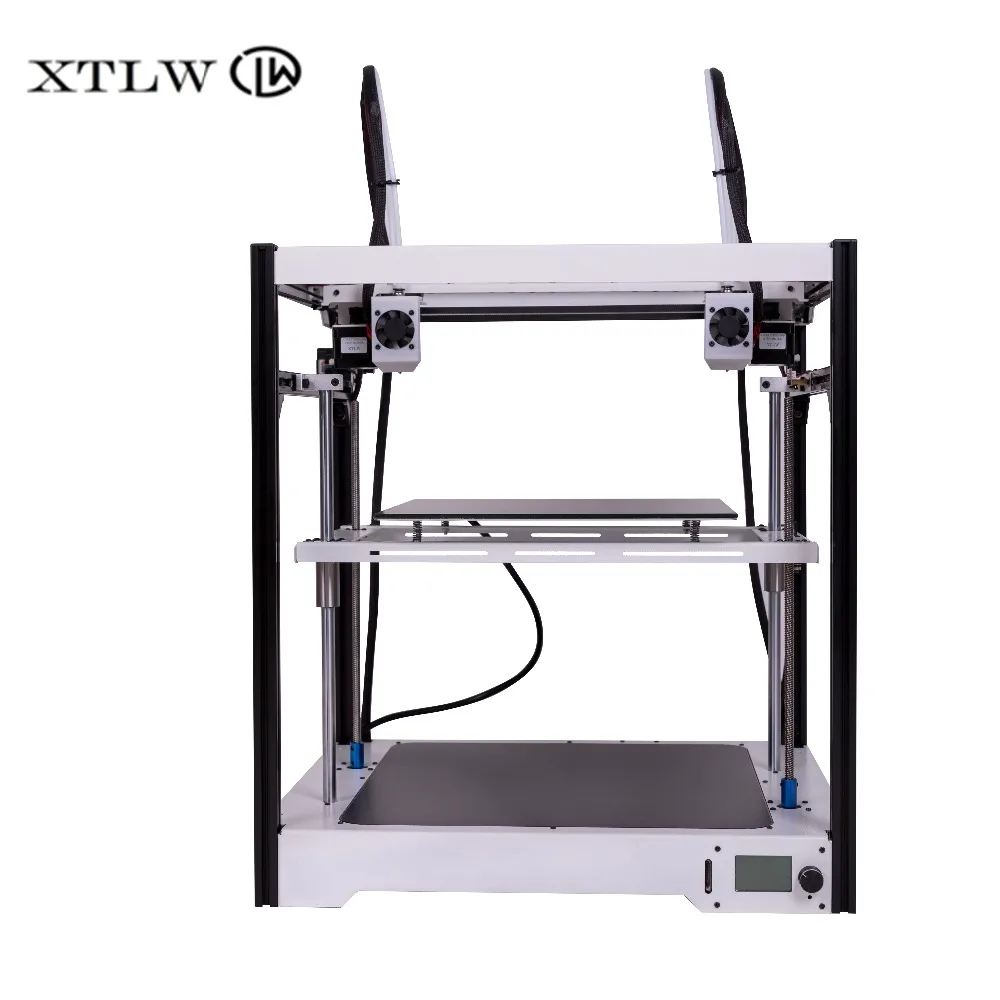 Newest Dual Extruder 3D printer Independent Dual Extruder Large size Sheet Metal frame High Quality Precision DIY kit LCD Newest Dual Extruder 3D printer Independent Dual Extruder Large size Sheet Metal frame High Quality Precision DIY kit LCD