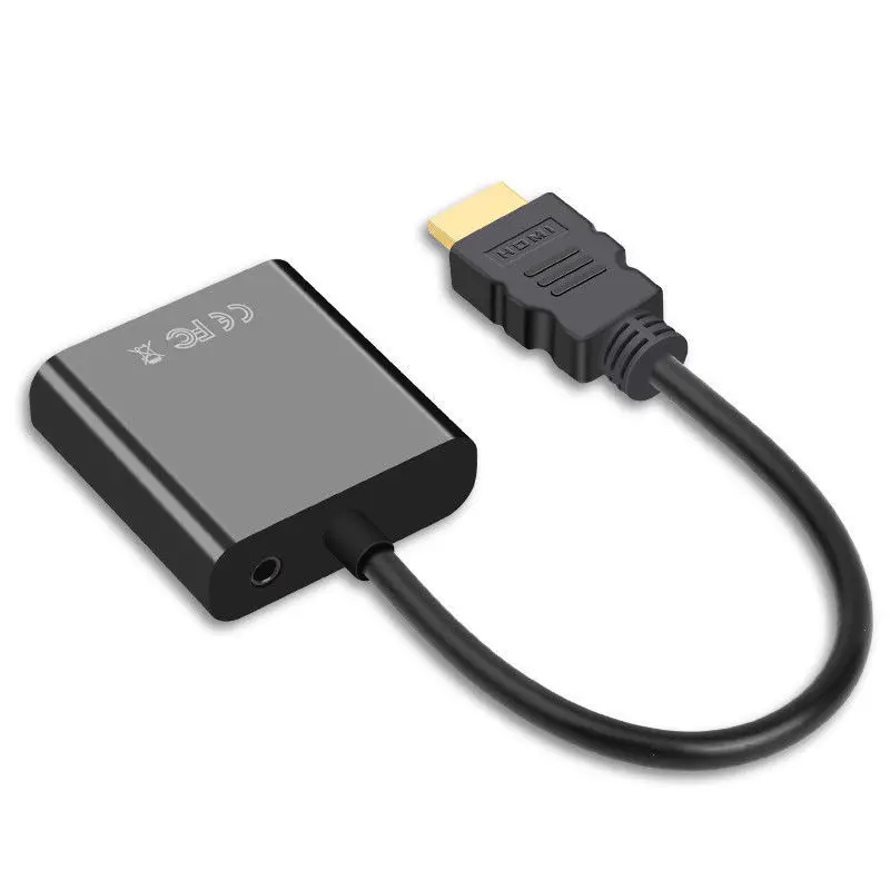 Адаптер hdmi-vga Мужской конвертер с разъемом адаптер 1080P цифровой аналоговый видео аудио для ПК ноутбук планшет HDTV высокое качество