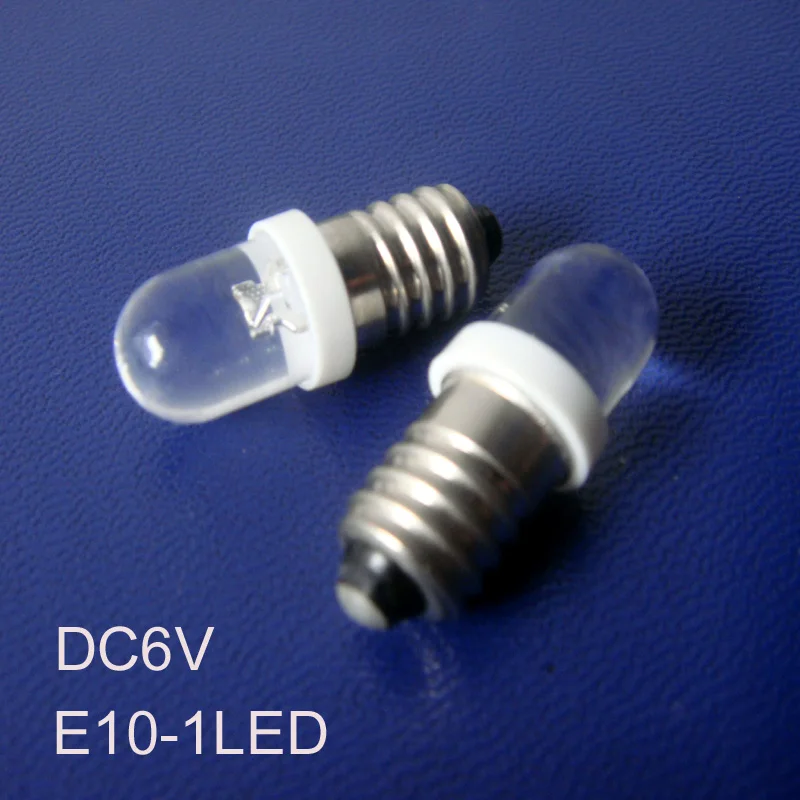 

High quality 6V car led E10 bulb,led light E10 6.3V E10 led indicating lamp,e10 led warning lights 6vdc free shipping 50pcs/lot