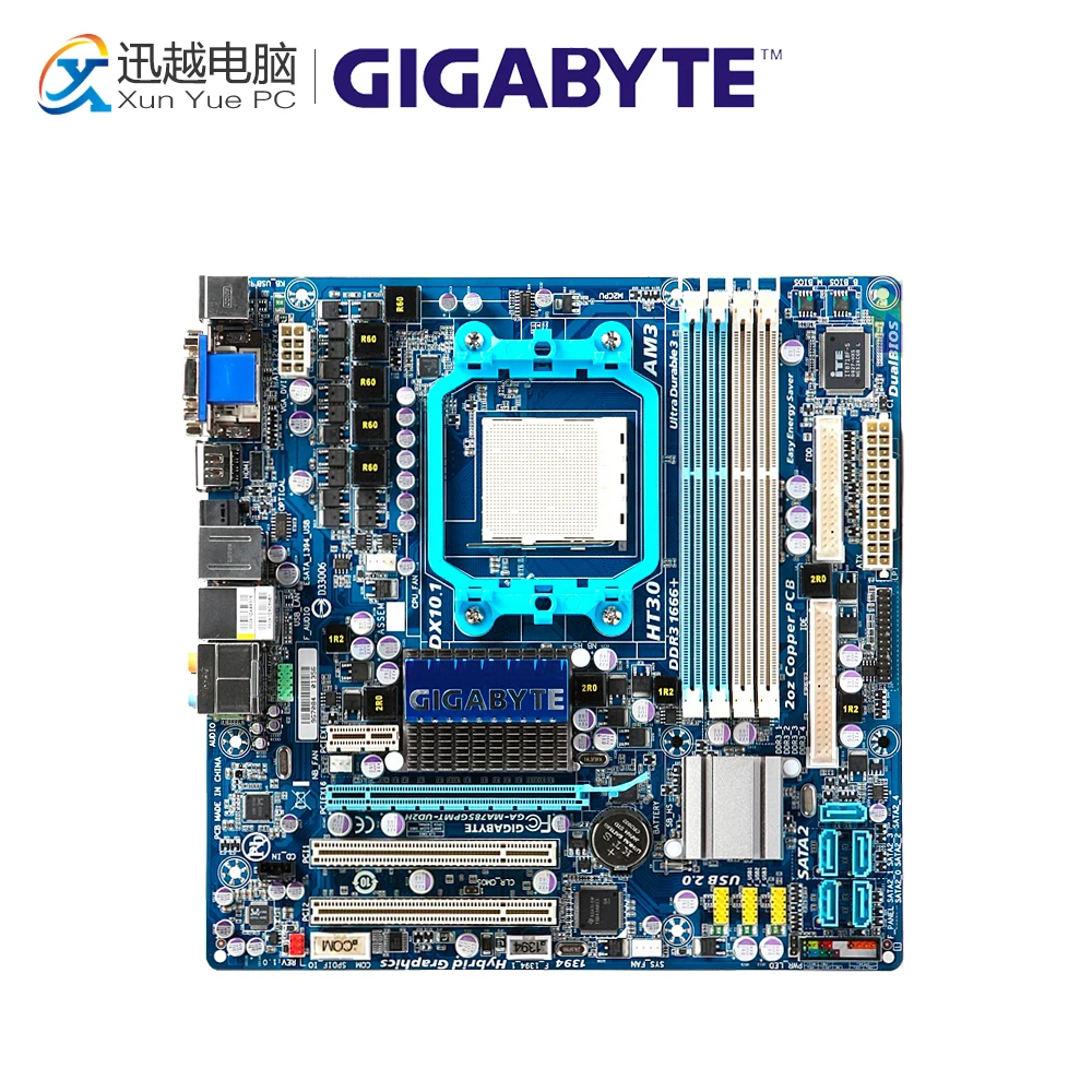 

Gigabyte GA-MA785GPMT-UD2H Desktop Motherboard MA785GPMT-UD2H 785G Socket AM3 DDR3 SATA2 USB2.0 Micro ATX