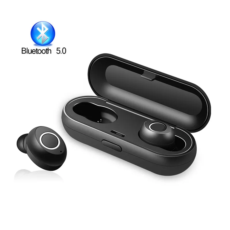 

TWS Bluetooth Earphones V5.0 Binaural In-Ear Earpieces Mini True Wireless Earbuds Sport Stereo Music Headsets with Charger Box