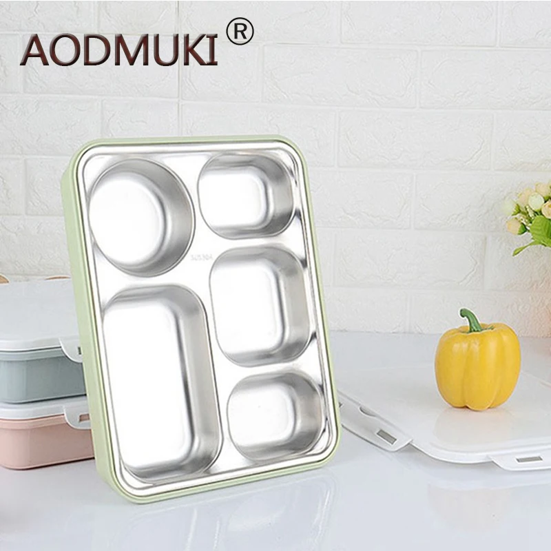 

Lunch Box Food Container Thermal Bento Box with Tableware Eco-Friendly Separate Compartments Leakproof Dinnerware Sets