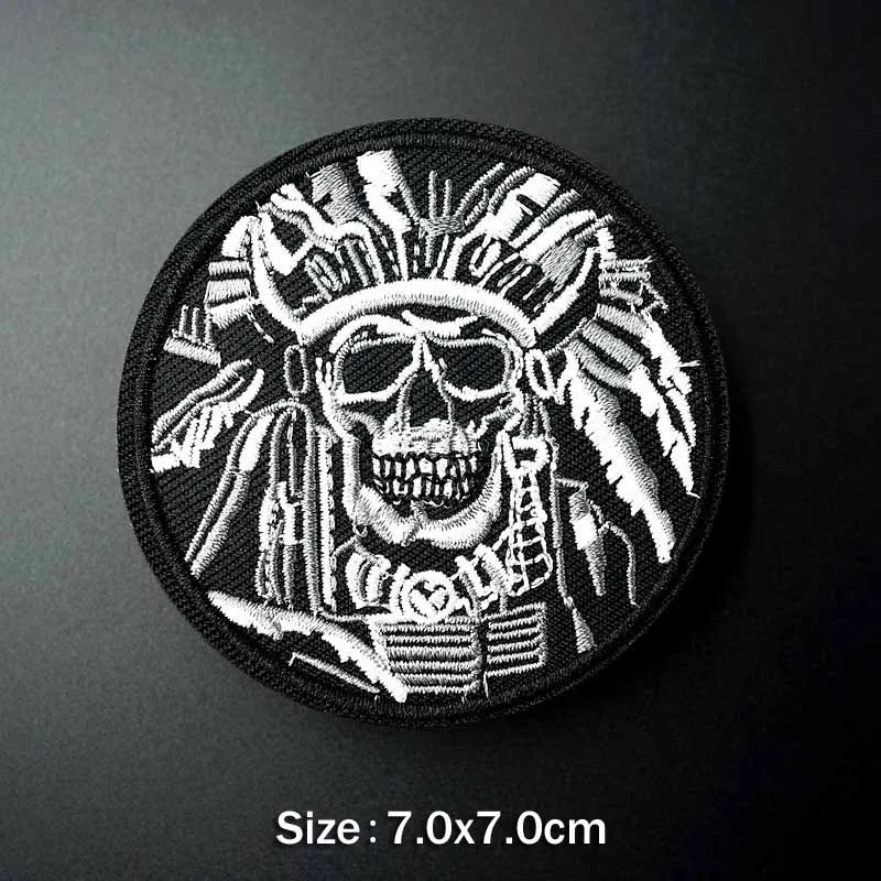 Значки с вышивкой в виде призрака смерти Черепа|iron on badges|iron onbadge embroidered |