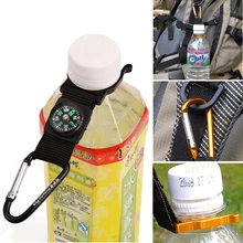 Аксессуары для путешествий для видов спорта на окрытом воздухе, для чайника Пряжка Карабин бутылка воды Держатель Кемпинг туристический компас резиновый крючок высокого качества
