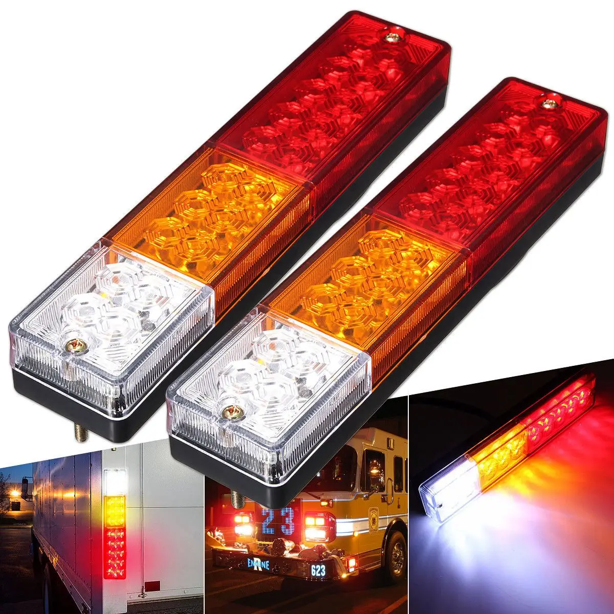 

2*20 led side lights car side lights strip tri-color edge lightsSuitable for heavy truck trailer trailer truck installation