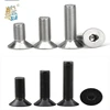 10/50pcs M2 M2.5 M3 M4 M5 M6 304 A2 Stainless Steel Black Grade 10.9 Hexagon Hex Socket Head Flat Countersunk Allen Bolt Screw ► Фото 1/3