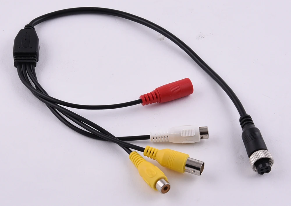 4pin Aviation female connector extension AV DC BNC Cable