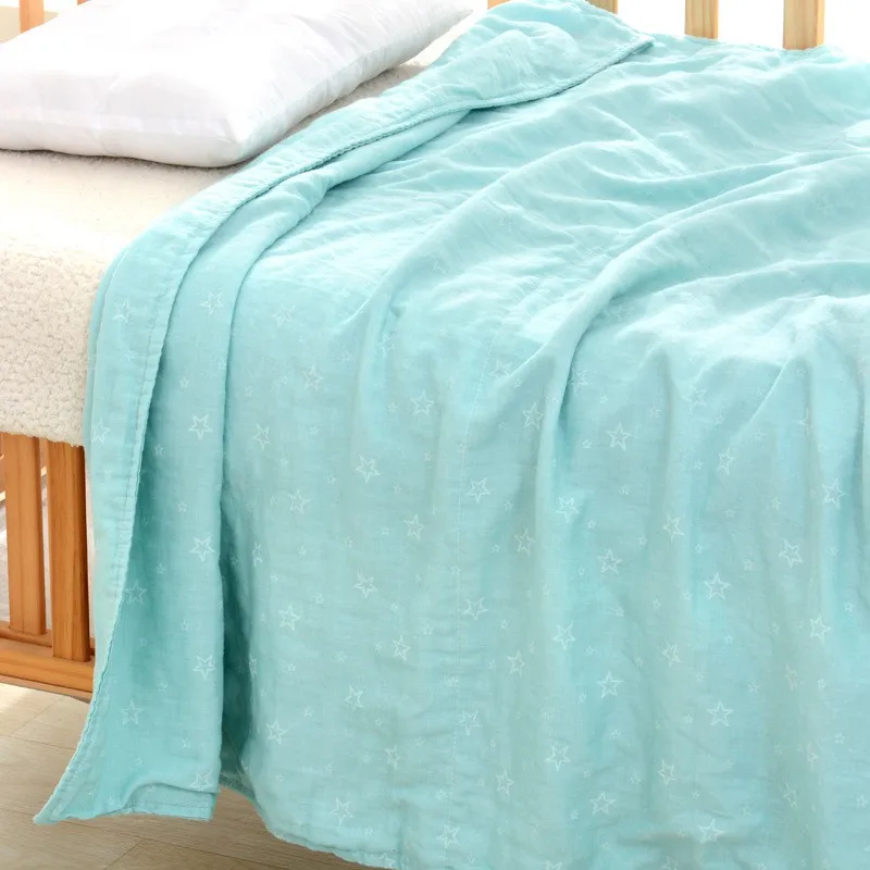 MOTOHOOD Cotton Baby Blankets Newborn Super Soft Muslin Baby Swaddle Wrap Summer Baby Boy Blanket Baby Room Accessories 110cm (6)