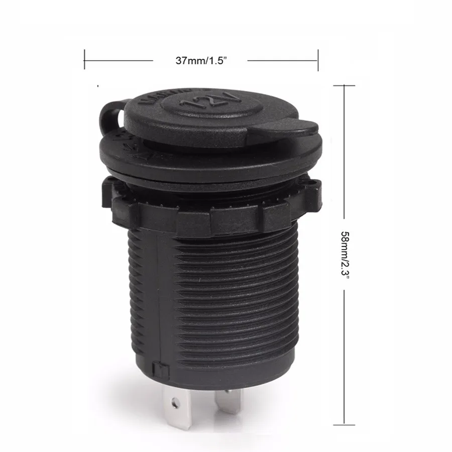 Car-Accesories-Waterproof-Heat-Resisting-Plastic-Power-Socket-DC-12V-120W-Motorcycle-Car-Tractor-Cigarette-Lighter (1)