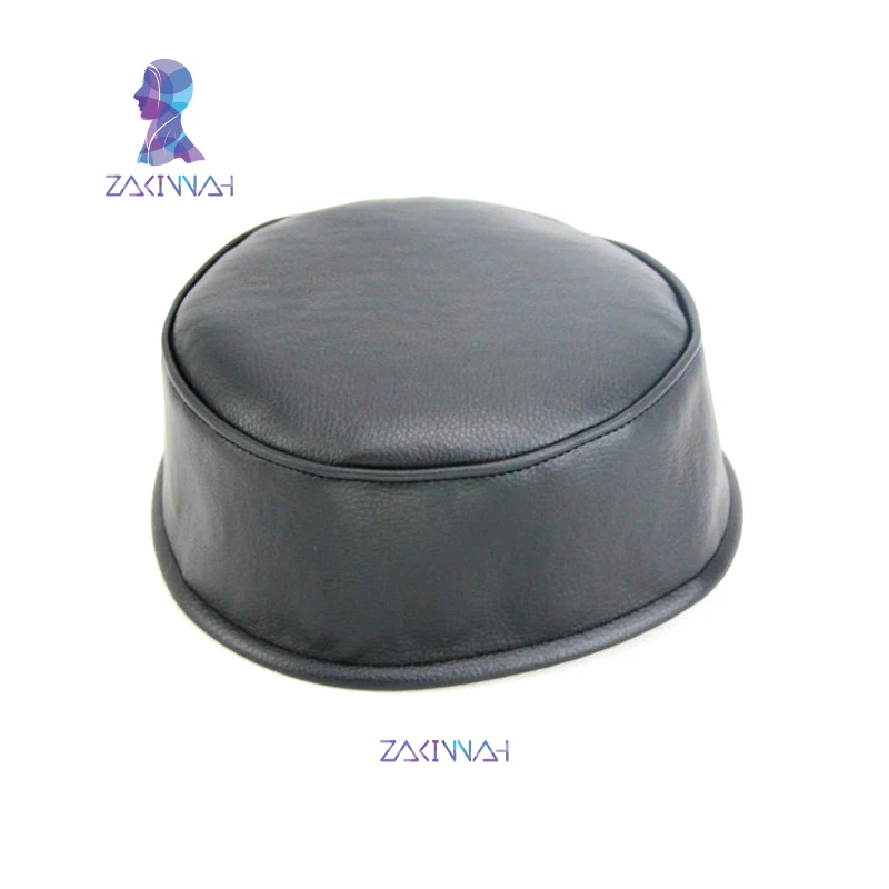 

Real sheepskin Prayer Hat winter warm Muslim Prayer Cap black color muslim men hat new muslim prayer hats