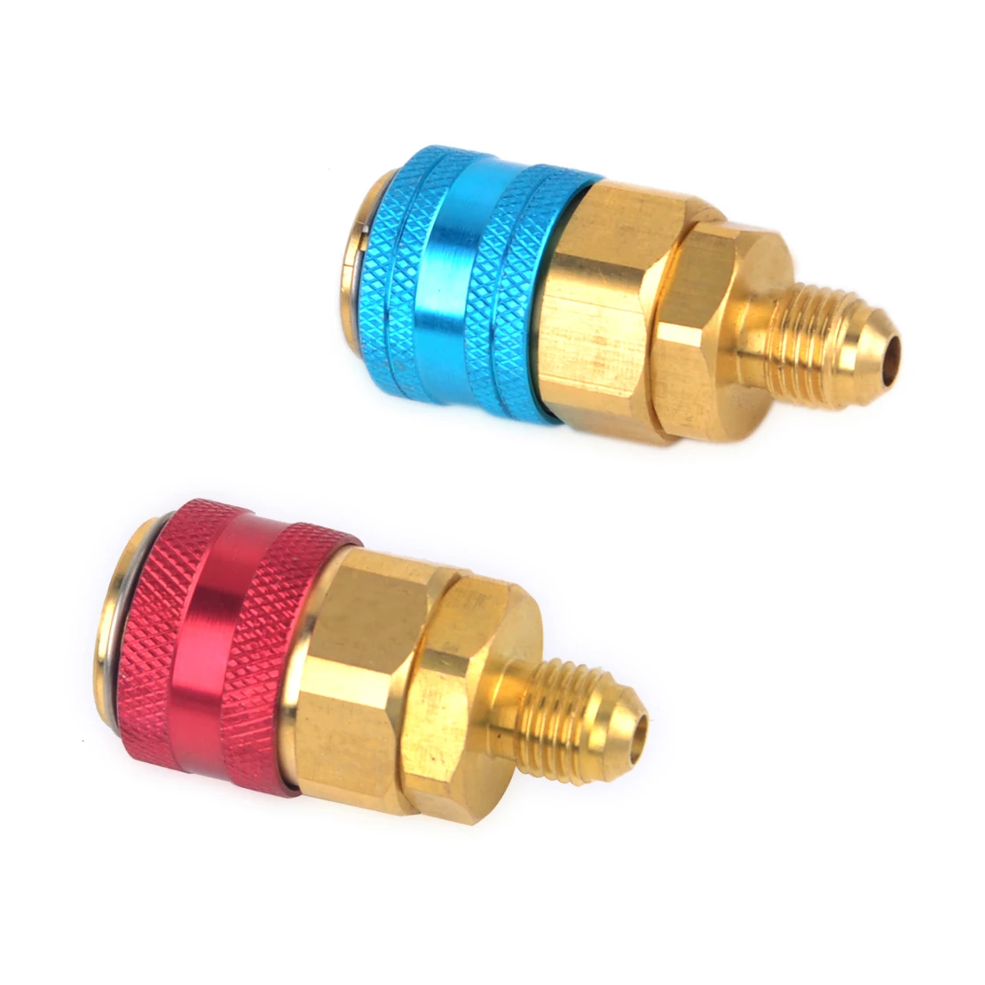 beler 2Pcs R134a Auto Low High Side AC Manifold Quick Coupler Connector