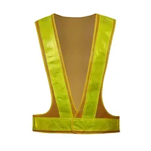 Желтый и оранжевый сетчатый светоотражающий жилет из ПВХ