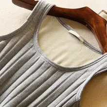 Зимние новые качественные женские двухслойные Жилеты женские разноцветные вязаные толстые топы без рукавов MS тонкие простые майки& Camis