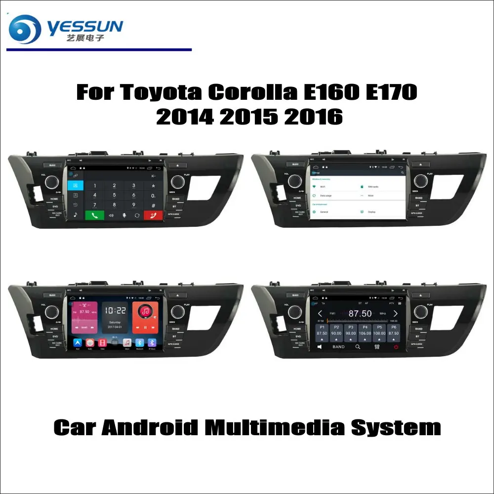 

For Toyota Corolla E160 E170 2014 2015 2016 Car Radio CD DVD Player GPS Navigation Android System HD 8" Screen Multimedia