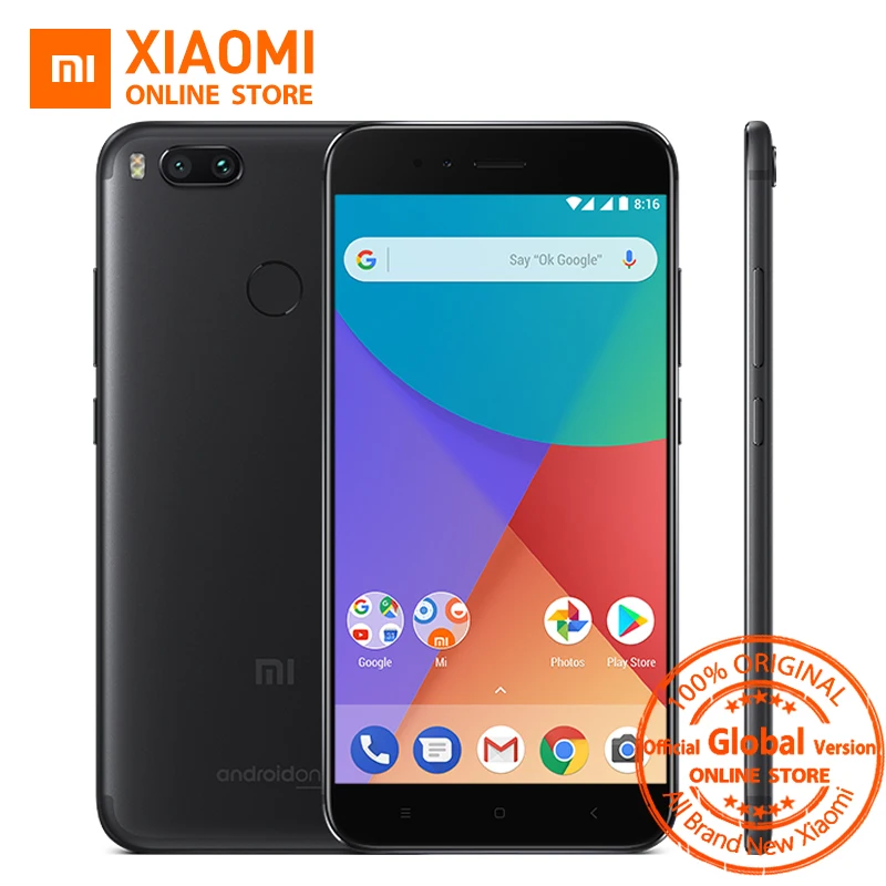 Global Version Xiaomi Mi A1 4GB 32GB Mobile Phone Snapdragon 625 Octa Core 12.0MP+12.0MP Dual Camera Android One 5.5'' 1080P |