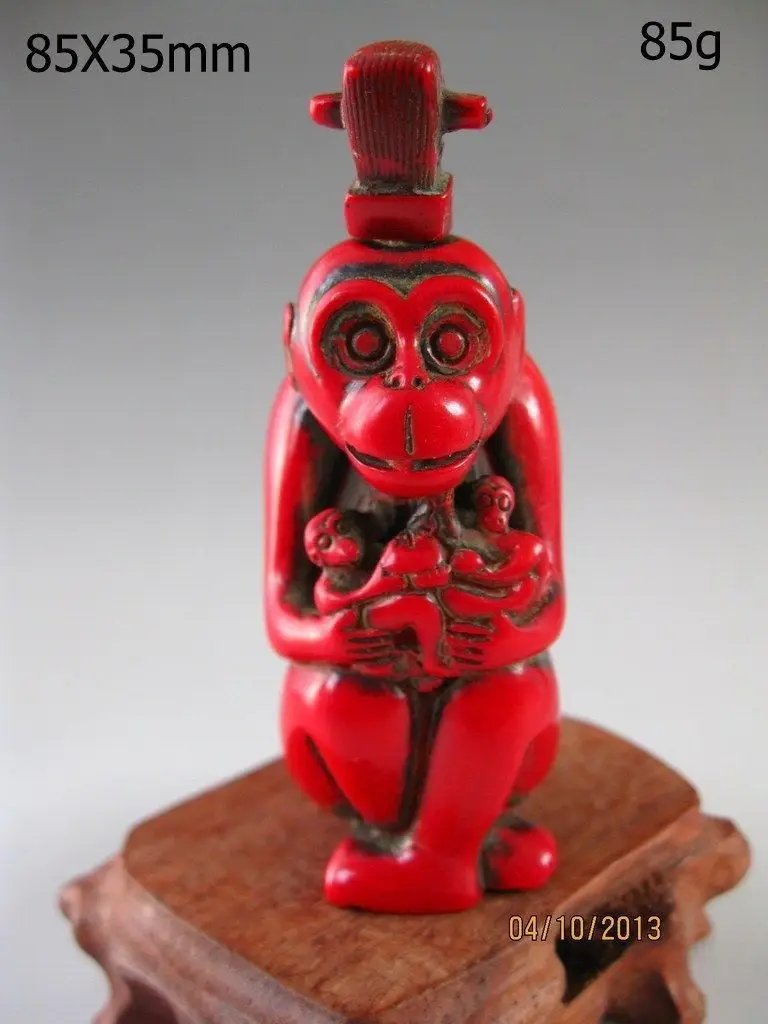 

christmas Exquisite Chinese Turquoise Hand-carved Snuff Bottle Buddha monkey halloween