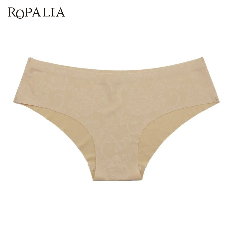 

2017 Female Briefs Seamless Panties Flower Print Underwear Women Sexy No Show Cheekster Panty Cheeky