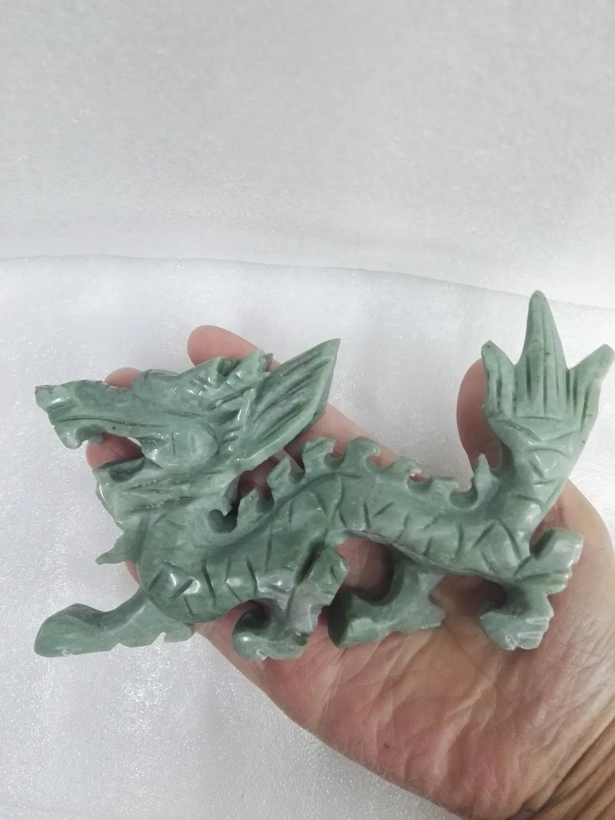 Hand carved natural Dushan jade ornamentsin Statues & Sculptures from