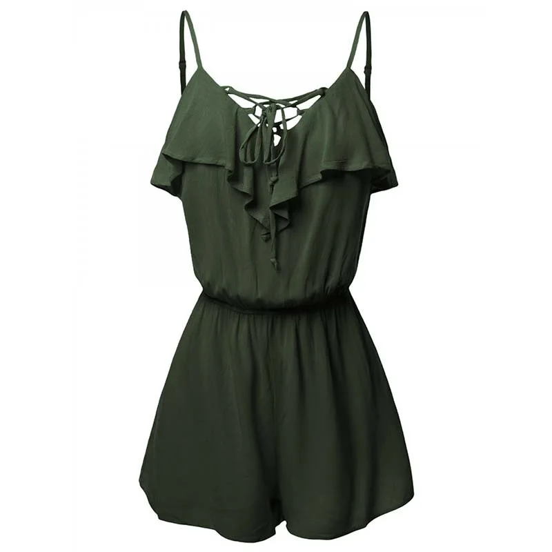 

Women's Jumpsuit Large size loose waist straps jumpsuit