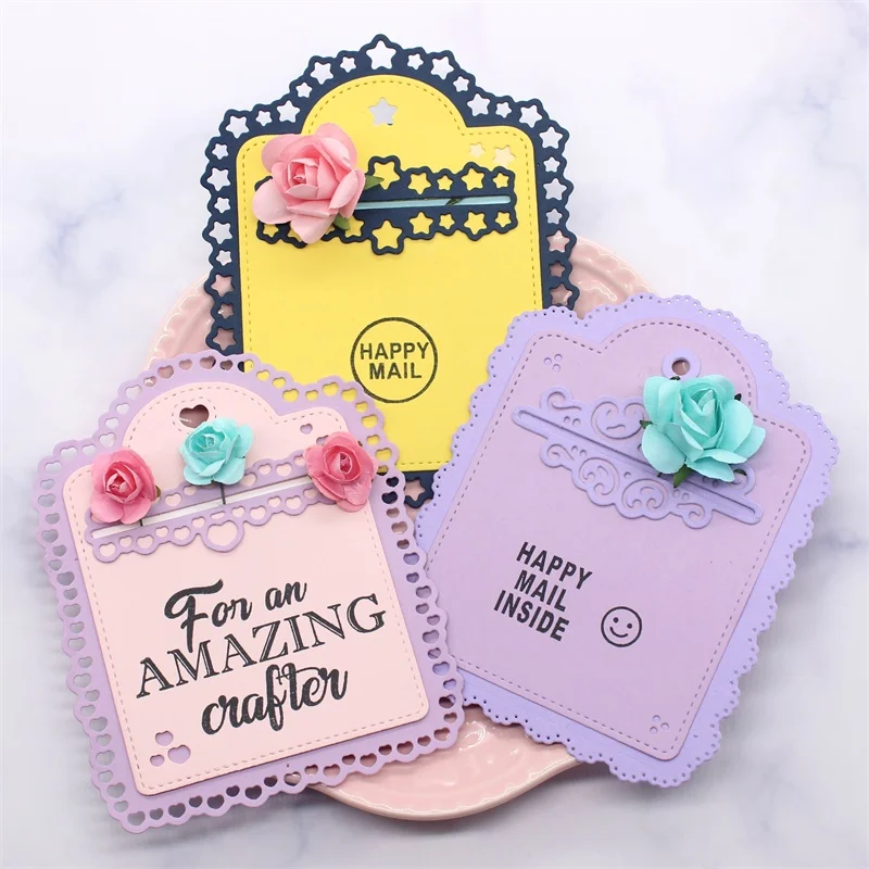 

YPP CRAFT Pocket Tag Border Metal Cutting Dies Stencils for DIY Scrapbooking/photo album Decorative Embossing DIY Paper Cards