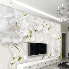 Beibehang обои на заказ, Современная ручная роспись, искусство, Цветочный ТВ фон, Настенные обои, домашний декор, papel de parede 3d