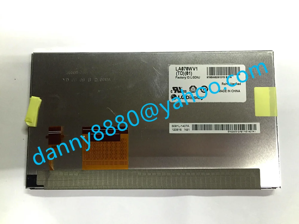 DHL/EMS bluejoan 7 дюймов ЖК-дисплей дисплей LA070WV1-TD01 LA070WV1 TD01 с сенсорная панель(диджитайзер) для автомобиля DVD gps навигатор Аудио