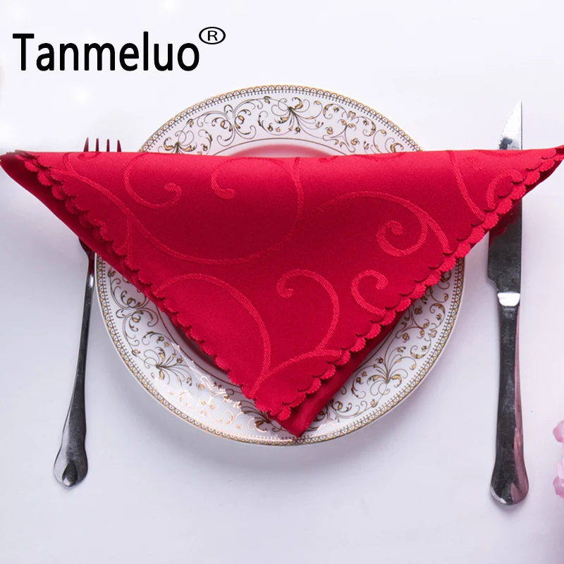Buy 6PCS 48*48cm wedding table napkins cloth polyester