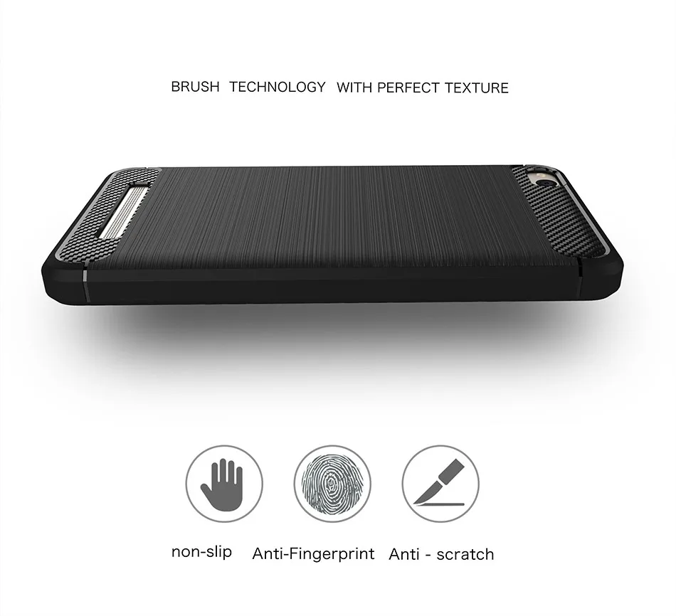 Icoque Anti Knock Cases For Xiaomi Redmi 4A Case Armor Xaomi 4X Soft Carbon Fiber Xio Redmi4A Cover For 4X 4A Case Xiaomi Redmi (5)