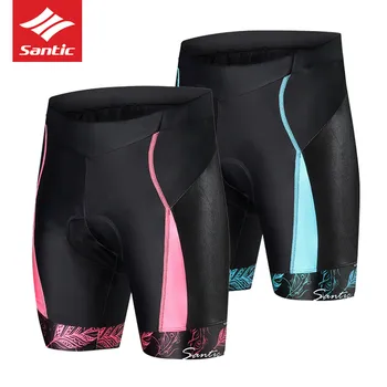 

Santic 2018 Women Bicycle Shorts MTB Summer Cycling Shorts Short Bike Coolmax 4D Pad Road Shorts Cycling Lady Breathable Vintage