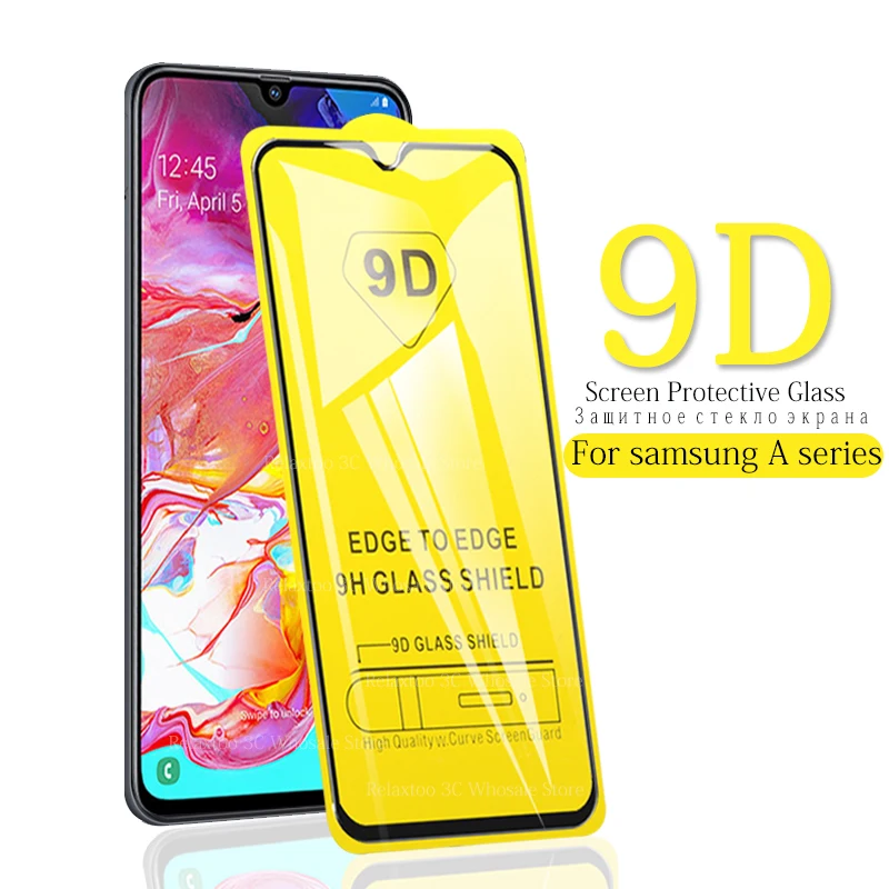 9D Защитное стекло для Samsung Galaxy A50 A40 A30 A20 A10 Защита экрана закаленное покрытие 2019