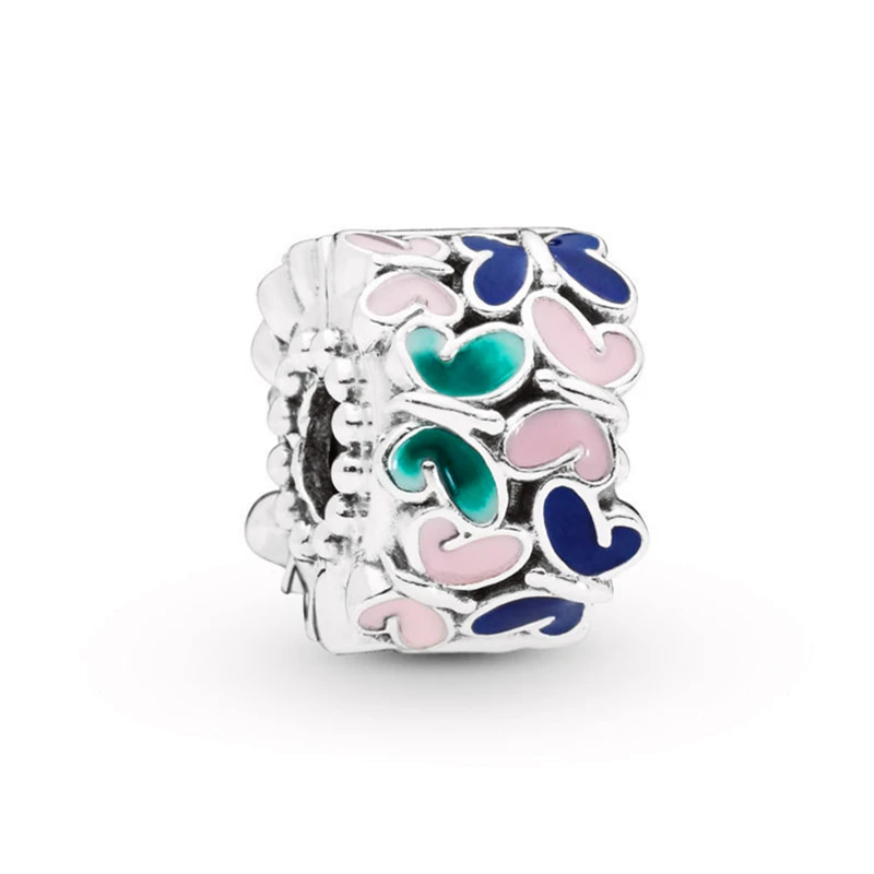 

New Spring Garden Butterfly Arrangement Charm Fits Pandora Bracelets Charm Silver 925 Original 2019 Color Butterfly Clip Beads.