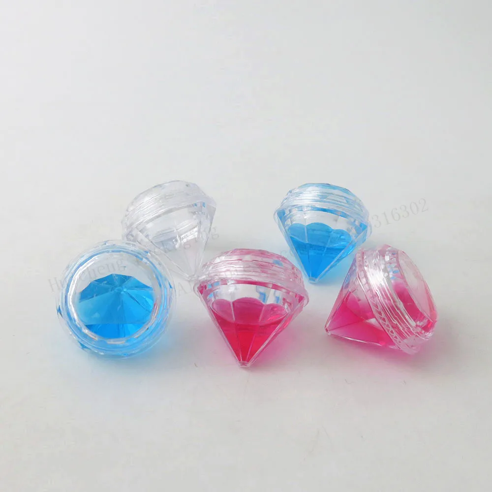 

100 X 5g New Design Travel Diamond Clear Make Up Cream Jar 5cc Small Mini Sample Cosmetic Container Pot Packaging
