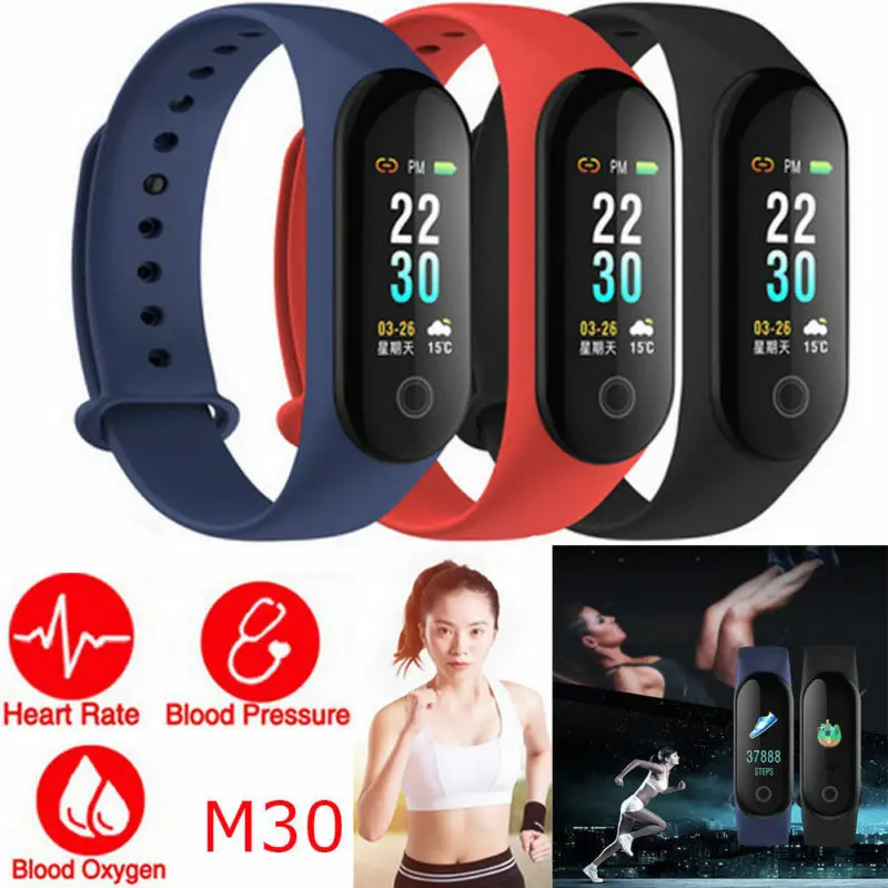 

M30 Waterproof Bluetooth Smart Bracelet Watch Wristband Fitness Tracker Blood Pressure Heart Rate Sleep Monitor Sleep Pedometer