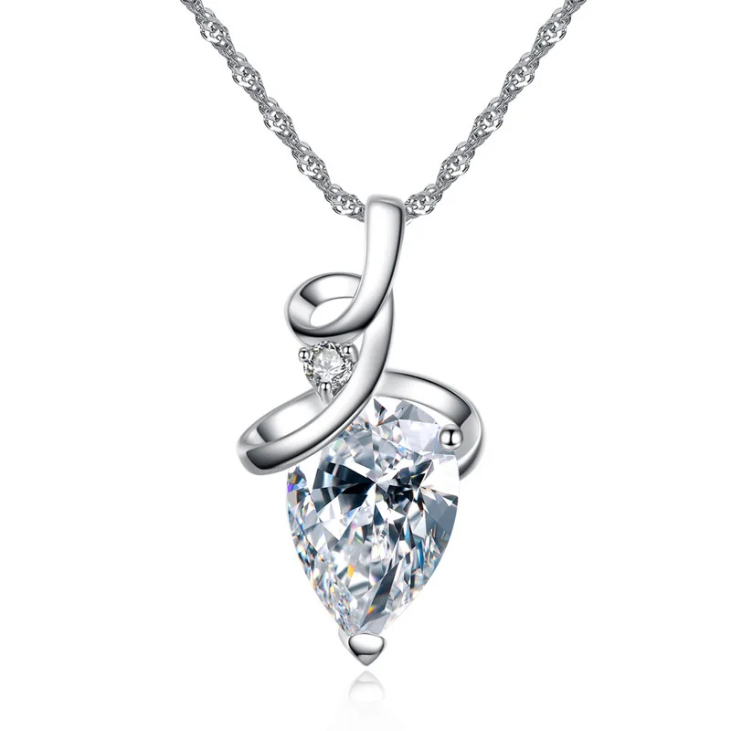 Модные подвески в форме капли, ожерелье с сердечком для женщин, высокое качество