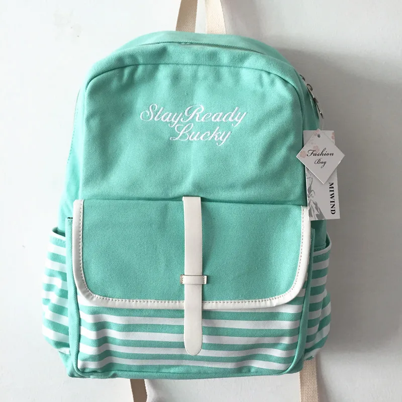 Miwind mujeres mochilas para adolescentes Niñas femenino mochila de lona a rayas mochila impresión mochila escuela Niñas mochila rr262 Miwind mujeres mochilas para adolescentes Niñas femenino mochila de lona a rayas mochila impresión mochila escuela Niñas mochila rr262