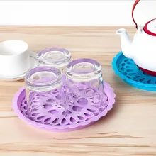 Двухслойный Многофункциональный каркас для посуды подставка под чашку для бытовой чайник и бутылки воды аксессуары маленькая Цветочная плита SA75