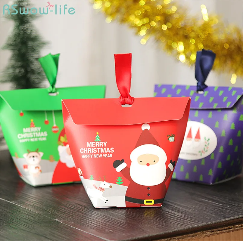 

Christmas Gift Box Gift Box Supplies Christmas Candy Box Paper Bags For Gifts For Biscuit Candy Small Gift Food Packaging