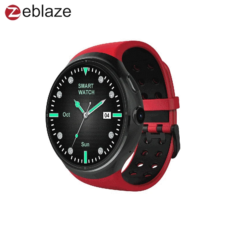 Zeblaze Тор Смарт-часы 1.4 дюйма Super AMOLED 400*400 1 ГБ + 16 GPS Камера SIM WI-FI чип сердечного ритма