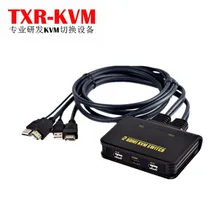 HDMI kvm Switch Toggle Switch Dual Line Monitor Keyboard Mouse and Cable Hotkeys Support Multiple Systems and Devices USB 2.0