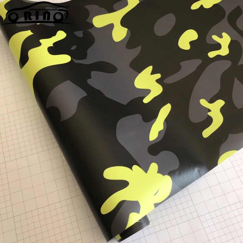 Black Grey Yellow Vinyl Film Sticker-2