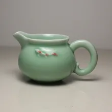 Керамическое чайное приспособление лунцюаньский Селадон Ru печи кувшин для чая ярмарка чашка чая с рыбным узором кунг-фу чайная чашка Камея