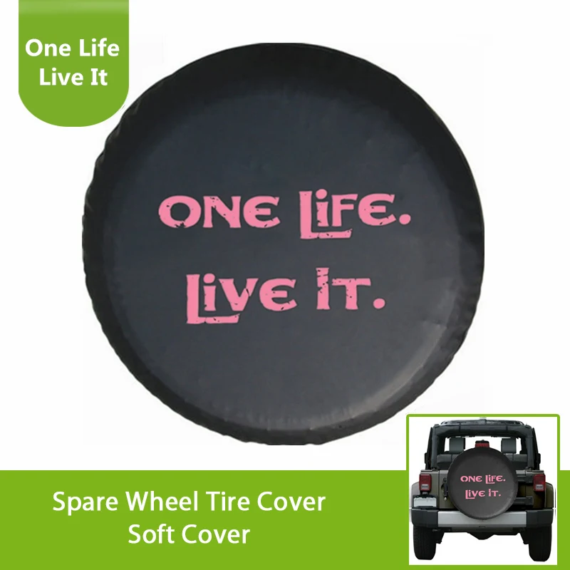 Запасной чехол для шин Jeep Wrangler Sahara Rubicon Hummer Toyota FJ Cruiser белый/розовый из