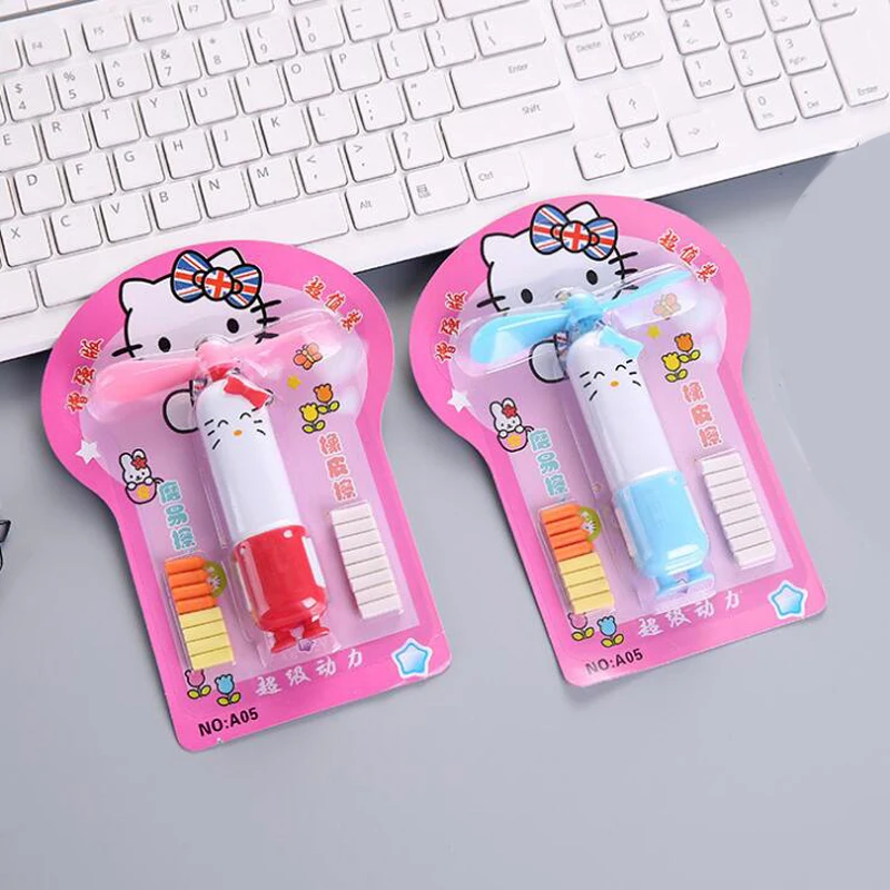 

Kawaii lovely Hello Kitty and Cat claw Electric eraser Girl gift novel cartoon electric eraser Pen writing Correction eraser