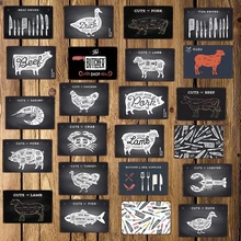 [Mike86] Мясник говядина прок барашек утка Оловянная вывеска винтажный отель Паб Магазин Ретро Фреска железная Живопись Арт плакат искусство LT-1721