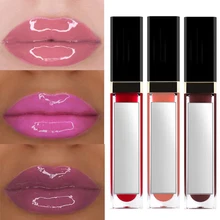 Private label lip glass lip gloss sticky high gloss not matte 40-color oily glossy lip gloss Mirror with gold-plated pearlescent