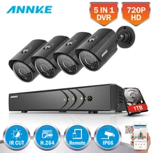 ANNKE 1080N 8CH 1080N Home Security HD DVR 4PCS 720P 1200TVL AHD CCTV Outdoor Camera System 8 Channel Surveillance Kit 1TB HDD