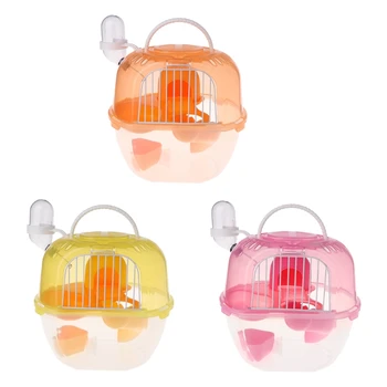 

Hamster Cage Outdoor Portable Travel Double Layer Living House Carrying Plastic