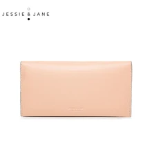 JESSIE&JANE New Style Designer Brand Purse Simple Leather Long Women Wallets Mini Bags 5316