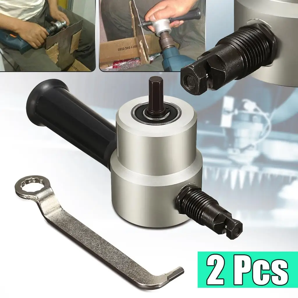

Nibble Metal Cutting Double Head Sheet Nibbler Saw Cutter Tool Drill Attachment Free Cutting Tool Nibbler Sheet Metal Cut
