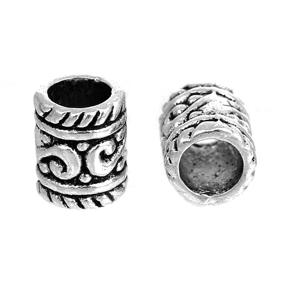 

Doreen Box 50PCs Ornate Carved Tube Spacers Beads 6x8mm (B00790)